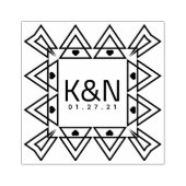 Gatbsy Mini Heart Initial Logo Wedding Gummistempel (Prägung)