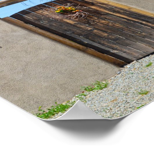 Gate in Adobe Wall, New Mexico Poster (Ecke)