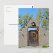 Gate in Adobe Wall, New Mexico Postkarte (Vorne/Hinten)