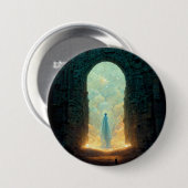 Gate of the Gods Fantasy Sci-Fi Art Button (Vorne & Hinten)