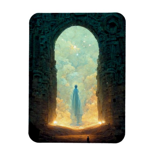 Gate of the Gods Fantasy Sci-Fi Art Magnet (Vertikal)
