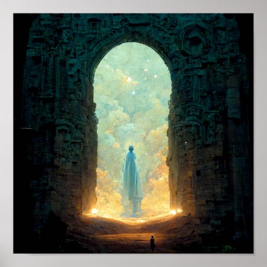 Gate of the Gods Fantasy Sci-Fi Art Poster (Vorne)