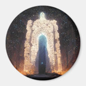 Gate To Eternity Fantasy Sci-Fi Art Button Magnet (Vorne)