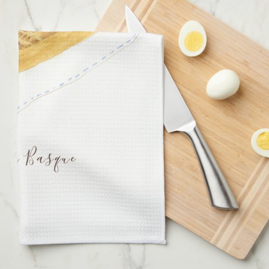 Gâteau Baskische Aquarell Geschirrtuch (Viertel Falte)