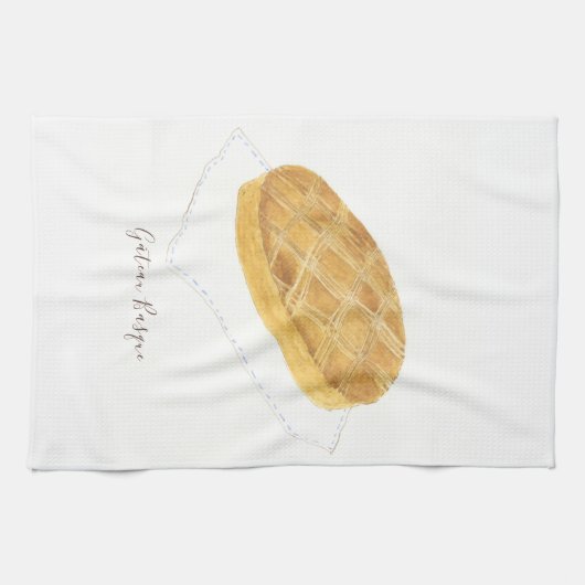 Gâteau Baskische Aquarell Geschirrtuch (Horizontal)