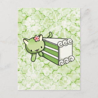Gateau Matcha Kitty Postkarte