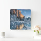 Gates in Yosemite Quadratische Wanduhr (Zuhause)