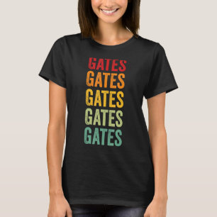 Gates Landkreis North Carolina Rainbow Text Design T-Shirt