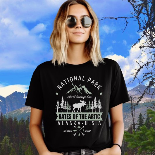 Gates of the Arctic – Moose and Forest Alask Tri-Blend Shirt