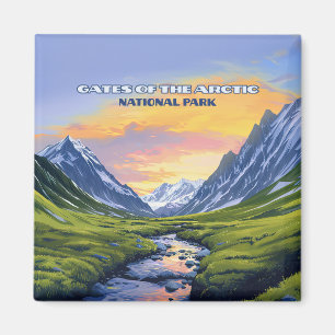Gates of the Arctic Nationalpark Alaska Vintage Magnet