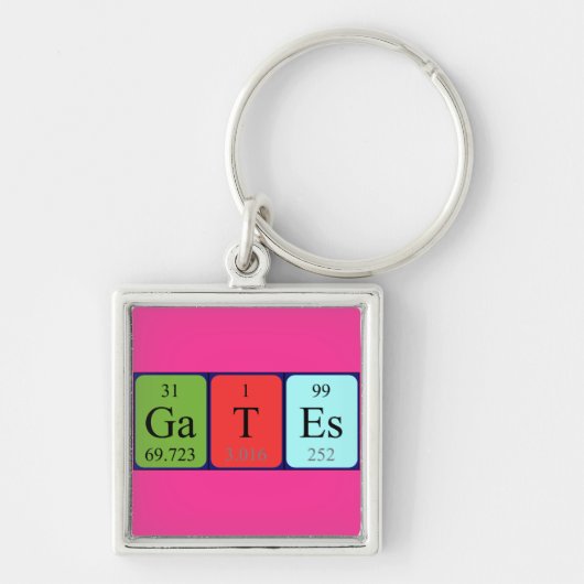 Gates Periodenschlüsselring Schlüsselanhänger (Vorne)