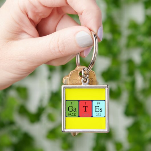 Gates Periodenschlüsselring Schlüsselanhänger (Hand)