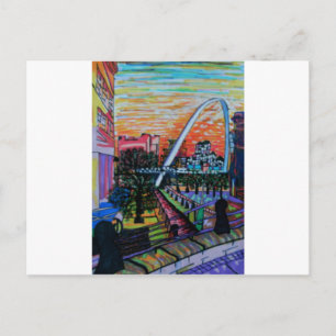 Gateshead Millennium Bridge von Newcastle Postkarte