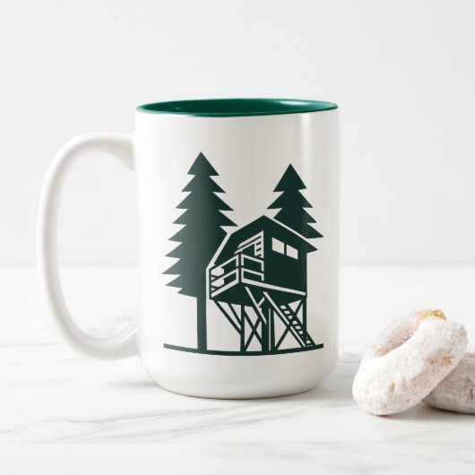 Gatesman Treehouse Coffee Mug Zweifarbige Tasse (Mit Donut)