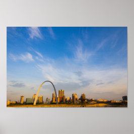 Gateway Arch & Downtown St. Louis am Morgen Poster