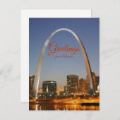 Gateway Arch Greetings von Missouri Postkarte (Vorne/Hinten)