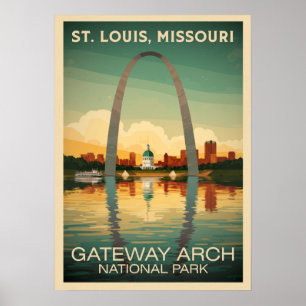 Gateway Arch in St. Louis Missouri V02 Poster