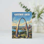 Gateway Arch Missouri Postkarte (Stehend Vorderseite)