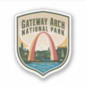 Gateway Arch National Park Abzeichen Aufkleber (Vorderseite)