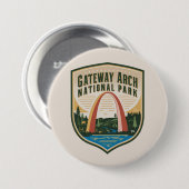 Gateway Arch National Park Abzeichen Button (Vorne & Hinten)