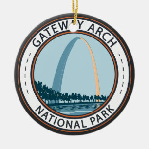 Gateway Arch National Park Abzeichen Keramik Ornament