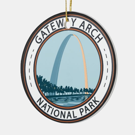 Gateway Arch National Park Abzeichen Keramik Ornament (Links)