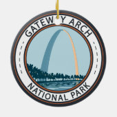 Gateway Arch National Park Abzeichen Keramik Ornament (Hinten)