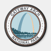 Gateway Arch National Park Abzeichen Magnet (Vorne)