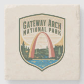 Gateway Arch National Park Abzeichen Steinuntersetzer (Vorderseite)