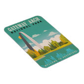 Gateway Arch National Park - Missouri Saint Louis Magnet (Rechte Seite)