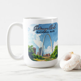 Gateway Arch National Park Missouri St Louis Retro Kaffeetasse