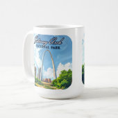 Gateway Arch National Park Missouri St Louis Retro Kaffeetasse (Vorderseite Links)