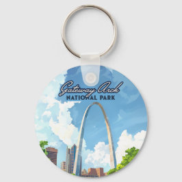 Gateway Arch National Park Missouri St Louis Retro Schlüsselanhänger