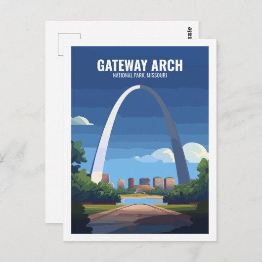 Gateway Arch National Park Missouri USA Postkarte (Vorne/Hinten)