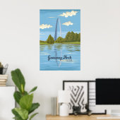 Gateway Arch National Park Reiseplakat Poster (Heimbüro)