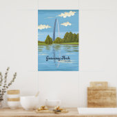 Gateway Arch National Park Reiseplakat Poster (Küche)