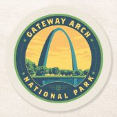 Gateway Arch National Park Runder Pappuntersetzer (Vorderseite)