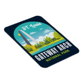 Gateway Arch National Park Saint Louis - Missouri Magnet (Rechte Seite)