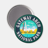Gateway Arch National Park Saint Louis - Missouri Magnet (Vorderseite/Rückseite)