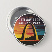 Gateway Arch National Park St. Louis Abstrakt Button (Vorne & Hinten)