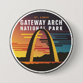 Gateway Arch National Park St. Louis Abstrakt Button (Vorderseite)