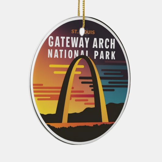 Gateway Arch National Park St. Louis Abstrakt Keramik Ornament (Rechts)