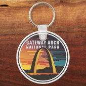 Gateway Arch National Park St. Louis Abstrakt Schlüsselanhänger (Rückseite)