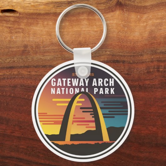 Gateway Arch National Park St. Louis Abstrakt Schlüsselanhänger (Vorderseite)