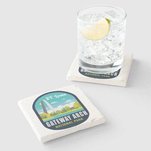 Gateway Arch National Park St. Louis - Missouri Steinuntersetzer (Seitenansicht)