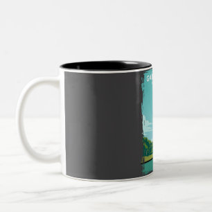 Gateway Arch National Park Travel Poster Zweifarbige Tasse