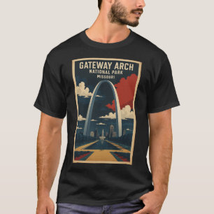 Gateway Arch National Park USA Vintage Reise Tour T-Shirt
