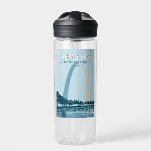 Gateway Arch National Park Vintage auf Deutsch Trinkflasche