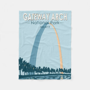 Gateway Arch National Park Vintage Fleecedecke