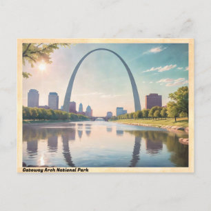 Gateway Arch National Park Vintage Postkarte